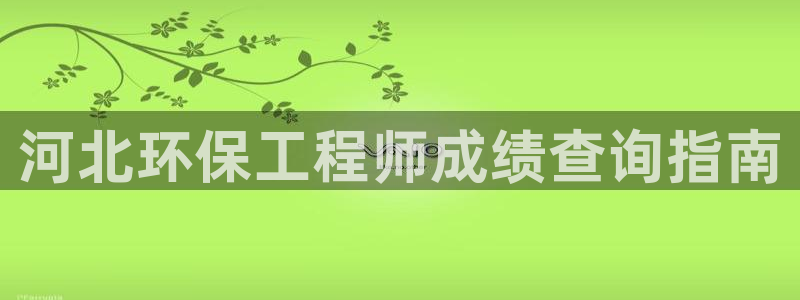 老版彩名堂：河北环保工程师成绩查询指