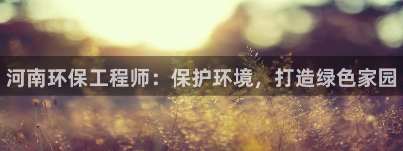 彩名堂安卓客户端官网：河南环保工程师