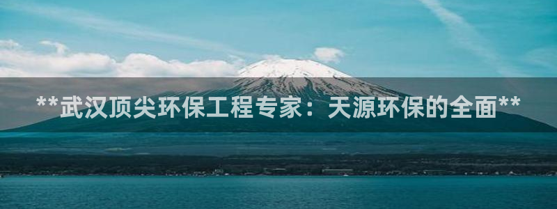 彩名堂预测官网：**武汉顶尖环保工程