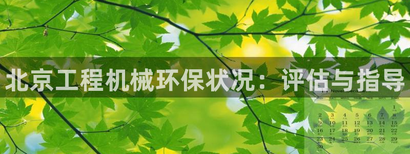 彩名堂5.0!：北京工程机械环保状况