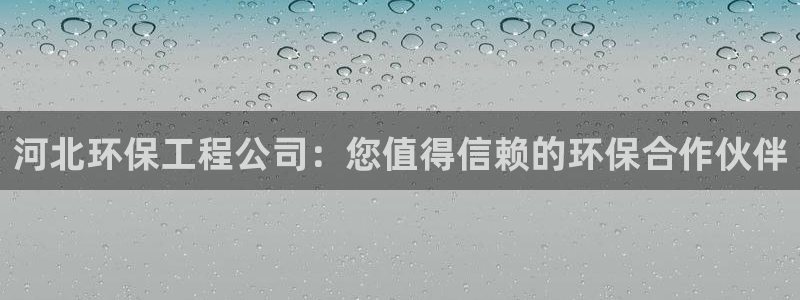 彩名堂计划官方客服：河北环保工程公司
